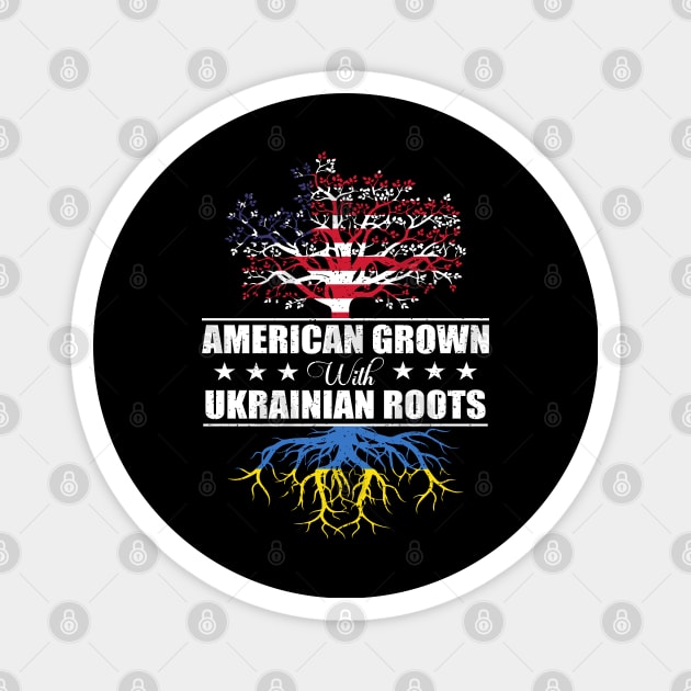 American Grown With Ukrainian roots Magnet by Teeartspace